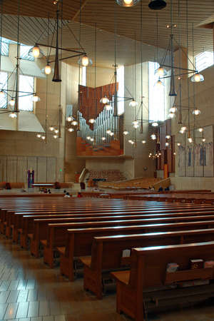Interior of the Basillica of Our Lady of the Angels, Los Angelesのeditorial素材