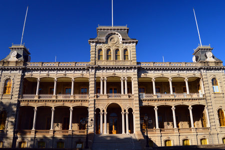 The Iolani Palace in Honolulu is said to be the only authentic royal palace in the United Statesのeditorial素材