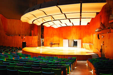 The Interior of the Kresge Auditorium on the Campus of the Massachusetts Institute of Technology boasts a modern designのeditorial素材