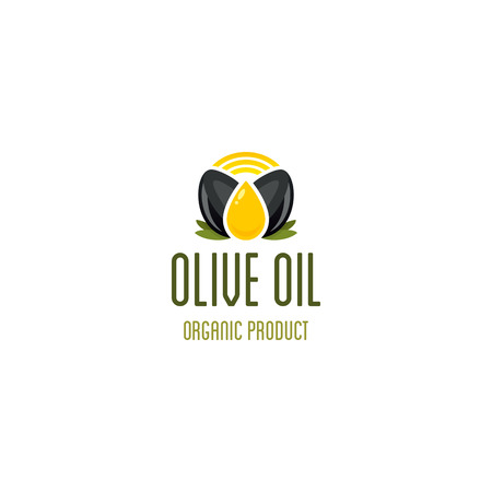 Olive oil drop iconのイラスト素材