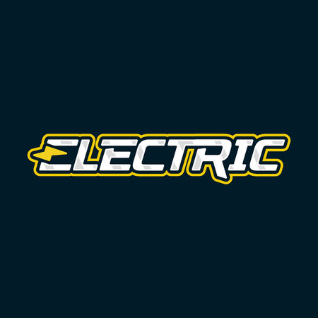 Electric logo design. Electric lightning energy logotype. Vector emblemのイラスト素材
