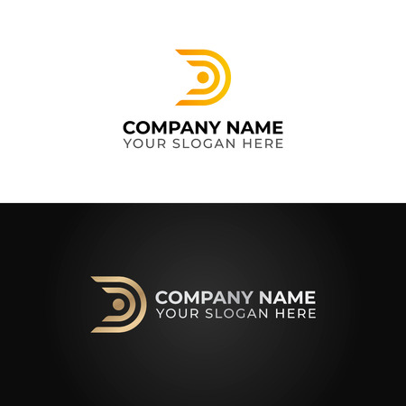 D letter logo template. Colorful vector designのイラスト素材