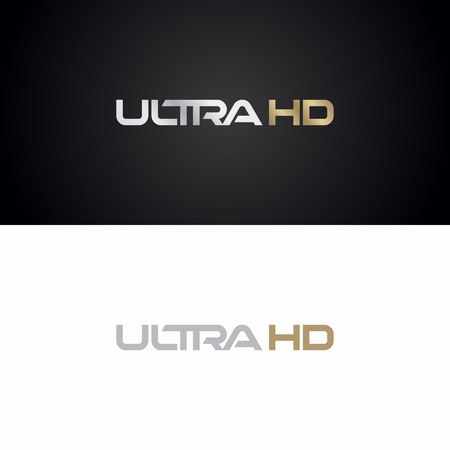 Ultra HD logo. High Definition sign logotypeのイラスト素材