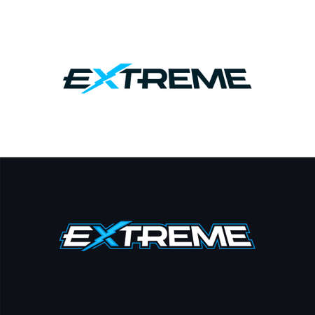 Extreme logo. Logotype with the word extreme. Vector designのイラスト素材