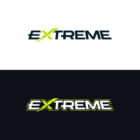 Extreme logo. Logotype with the word extreme. Vector designのイラスト素材