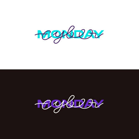 Cyber monday lettering. Sale advertising banner. Vector illustration.のイラスト素材