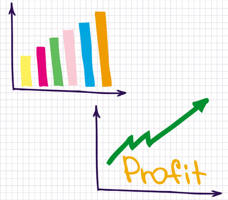 Financial chartsのイラスト素材