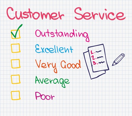 Sketch pictures and words of customer serviceのイラスト素材