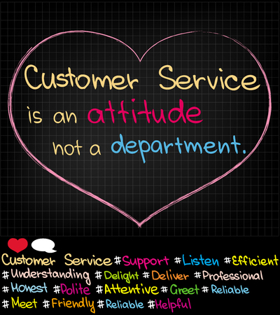 Customer Service Approach pictures in social mediaのイラスト素材