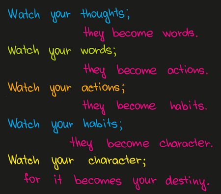 Sketch expression and quote for personal motivationの写真素材