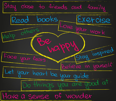 Sketch expressions and words of happiness and loveの写真素材