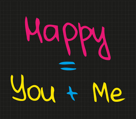 True words about happiness, love and hugsのイラスト素材