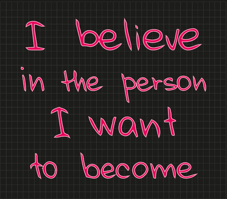 I believe in the personのイラスト素材