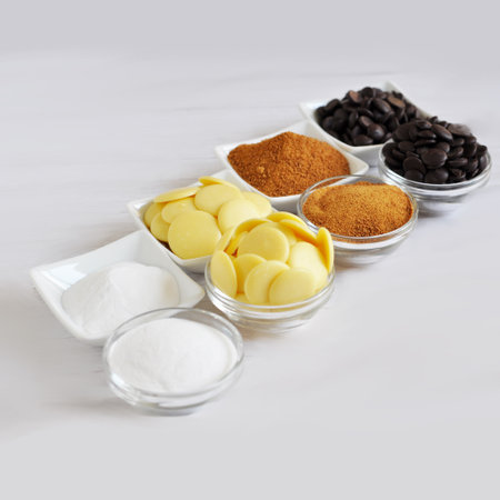Composition of Ingredients for Handmade Chocolate at Homeの写真素材