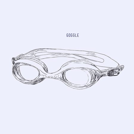 swimming Goggles vector.のイラスト素材