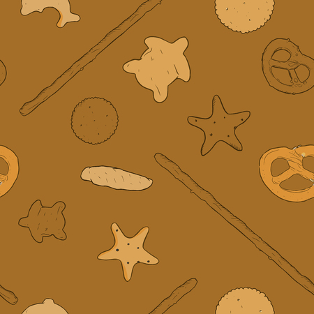 Vector hand drawn snack Illustration. Vintage style sketch のイラスト素材