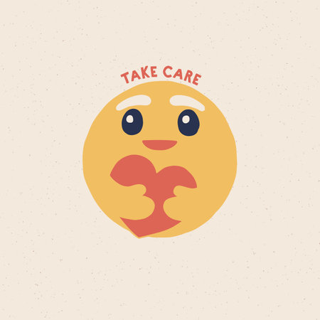 take cae emoji, hand draw vector.のイラスト素材