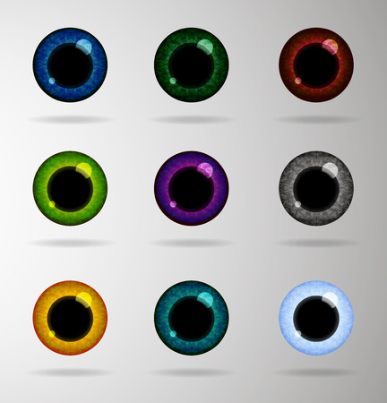 Eye lenses icon setのイラスト素材