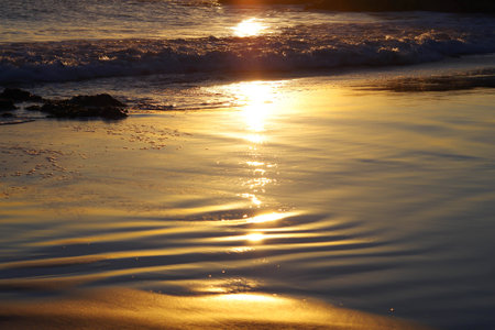 sunrise by the seaの写真素材