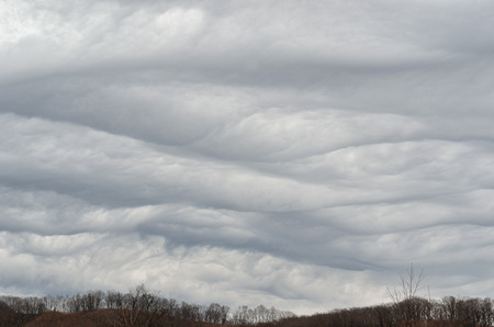 The stormy sky.