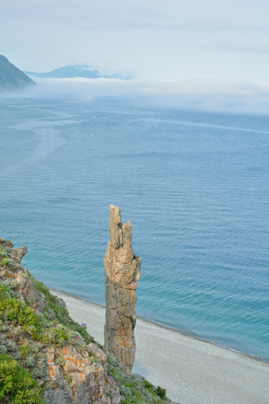 The alone rock above sea.の写真素材