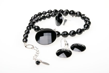 Necklace, pendent, ring and earringsの写真素材