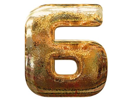 Gold letters  on white backgroundの写真素材