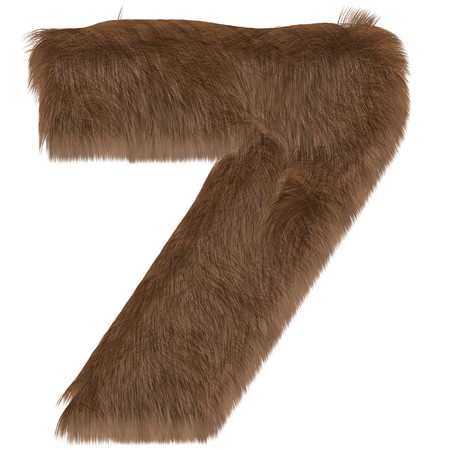 Letter from tiger style fur alphabet. Isolated on white background. の写真素材