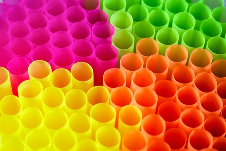 Abstract background from many multi-colored tubules for a cocktail