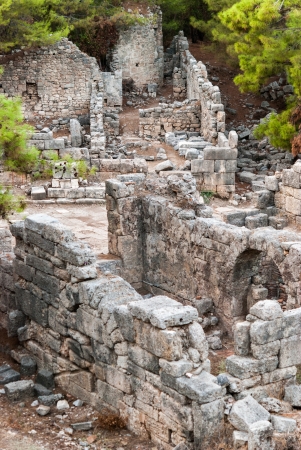 Ruins of the ancient town at Phaselis, Turkeyの写真素材