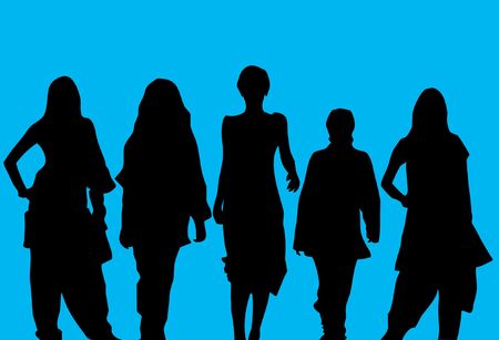 Hot Models on a cat walkの写真素材