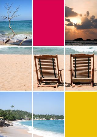 holiday dreams - vacation / tourist collageの写真素材