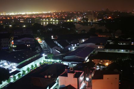 Skyline at Night, Cityの写真素材
