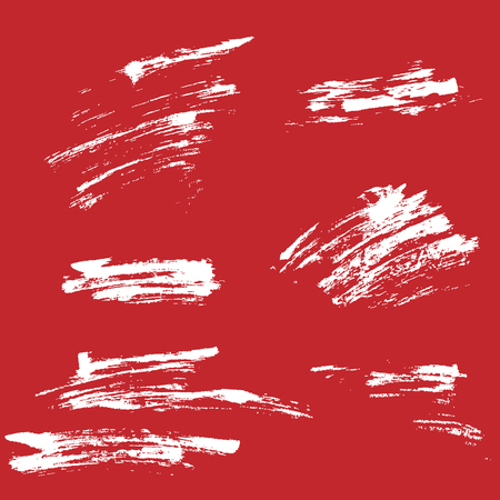 Vector collection of abstract white chalk textures. Grunge chalk  - vector Brush Stroke.のイラスト素材