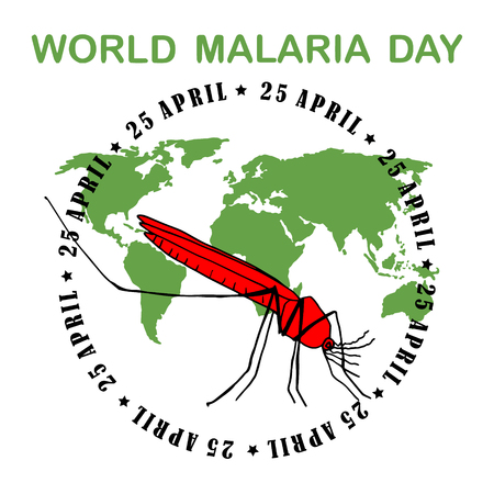 World Malaria Day - suitable for greeting card, poster and banner. vector illustrationのイラスト素材