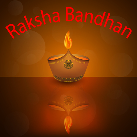 Raksha Bandhan Festival Greeting Card Template. Beautiful background with illustration of rakhi. Design Vector Illustrationのイラスト素材