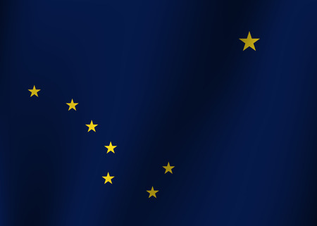 Alaska waving flag isolated on white background. Vector illustrationのイラスト素材