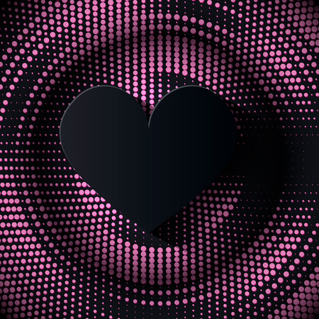 Happy Valentine's Day greeting card design.  Love concept. .Romantic composition with hearts . Vector illustration for website , posters,ads, coupons, promotional material. Vector illustrationのイラスト素材