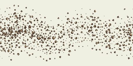 Seamles faux leopard skin pattern with hand drawn dark spots. Abstract animal print. Illustration animal repeat surface pattern. Vector template for the design of fabrics, bags, furniture trimのイラスト素材