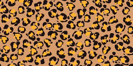 Seamless pattern colorful leopard animalistic. Illustration african predator repeat surface pattern....
