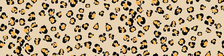 Seamles faux leopard trendy skin pattern. Abstract animal print. Leo Animal Splat. Make Cheetah Print. Cheetah Leather Camouflage. Vector template for the design of fabrics, bags, furniture trimのイラスト素材