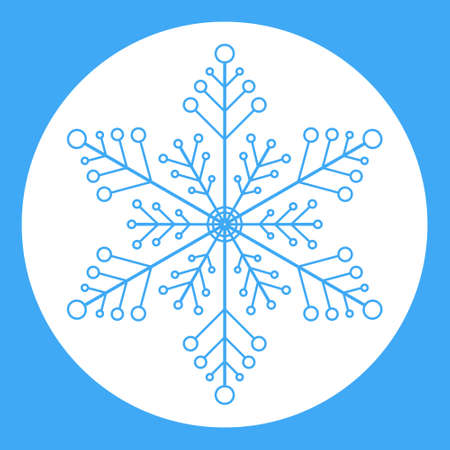 Template snowflake icon symbol. Great for posters, invitations for Christmas party, seasonal wallpaper, winter background, web design, for laser cutting, plotter cutting. Vectorのイラスト素材