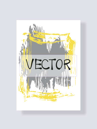 Grunge ink brush stroke on white background. Distressed quill. Modern textured pen stroke minimalistic style. Vector brushes illustration of grunge stains. Hand drawn elements for designのイラスト素材
