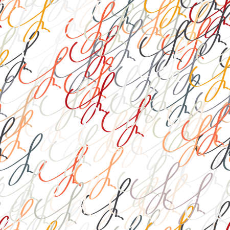 Trendy set of colorful hand painted abstract forms. Abstract seamless geometric texture for...