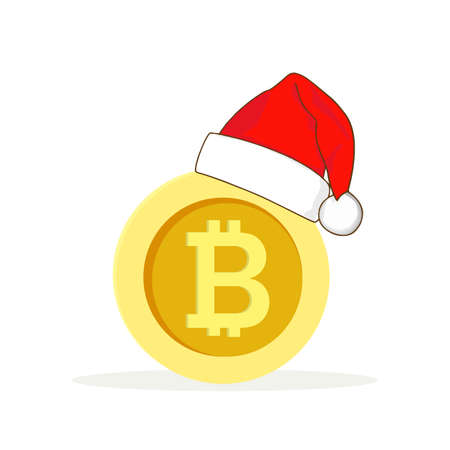 bitcoin rozhdestvensky coin on white backgroundの写真素材