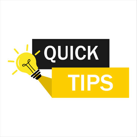 Quick Tips Badge.Quick Tips Sign. Vector Illustrationのイラスト素材