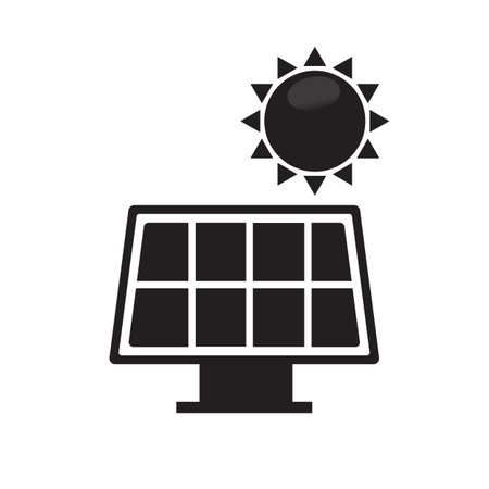 Solar panels iconのイラスト素材