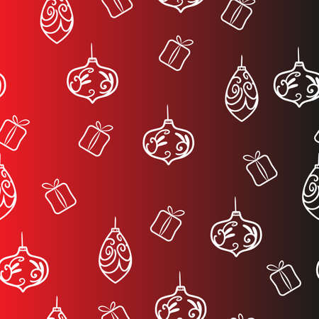 Seamless new year pattern. Christmas decorations. Icicle, ball and bump.のイラスト素材
