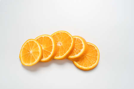 lemon on a white backgroundの写真素材