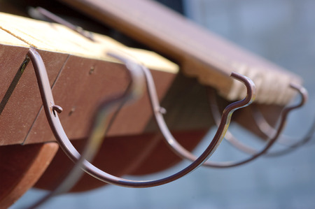 Brackets of the rainwater systemの写真素材